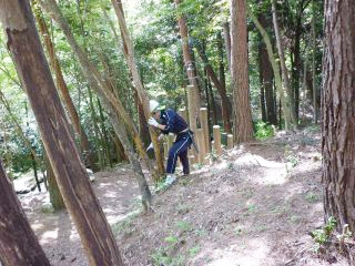 緑化センターで除伐体験